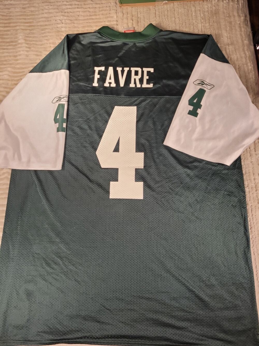 Reebok Brett Favre New York NY Jets Football Jersey Mens Size XL Adult